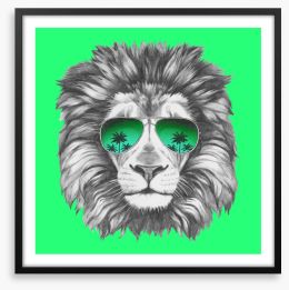 Too cool for cats Framed Art Print 89537370