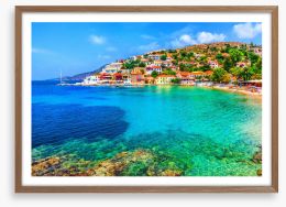 Greek island escape Framed Art Print 89734013