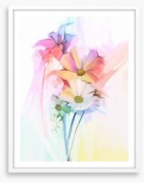Soft pastel bouquet Framed Art Print 90537120