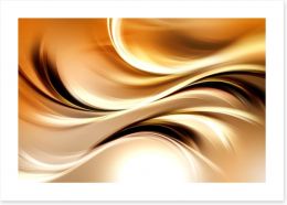 Golden waves Art Print 90602431