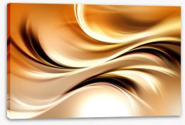 Golden waves Stretched Canvas 90602431