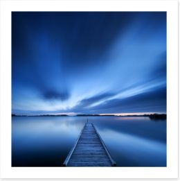 Blue dawn jetty Art Print 90903081