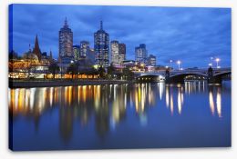 Lights of the Yarra Stretched Canvas 90903530