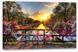 Amsterdam sunrise Stretched Canvas 91108597