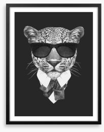 Suave leopard Framed Art Print 91584838