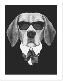 Suave beagle Art Print 91585278