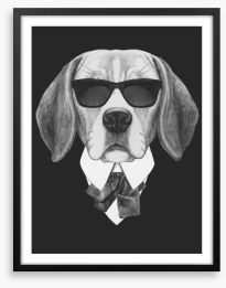 Suave beagle Framed Art Print 91585278