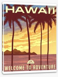Retro Hawaii Stretched Canvas 91743863