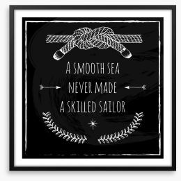 A skilled sailor Framed Art Print 92035722