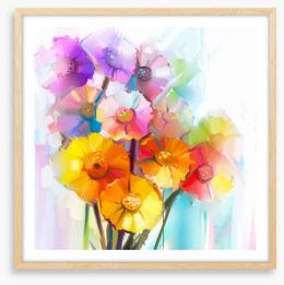 Gerbera bouquet Framed Art Print 93080432