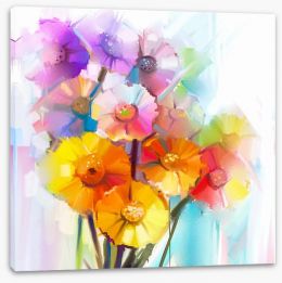 Gerbera bouquet Stretched Canvas 93080432