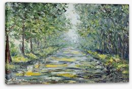 The path through the forest Stretched Canvas 93310626