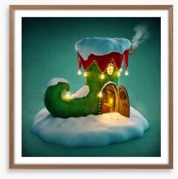 The elf house Framed Art Print 93515472