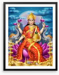 Golden goddess Lakshmi Framed Art Print 94832453