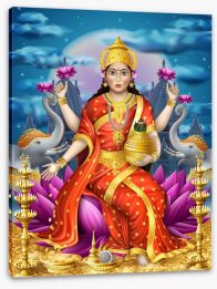 Golden goddess Lakshmi Stretched Canvas 94832453