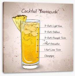 Barracuda cocktail Stretched Canvas 94834416