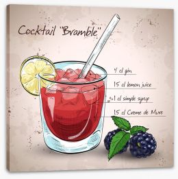 Bramble cocktail Stretched Canvas 94834455