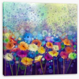 Gerbera meadow Stretched Canvas 94986735