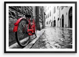 Red bike Framed Art Print 95275197