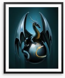 Avenging dragon Framed Art Print 95364209