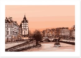 The banks of the River Seine Art Print 95601221