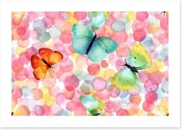 Butterfly bubbles Art Print 95660250
