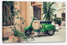 Vespa in the old village Stretched Canvas 95905785