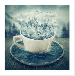 A cup of winter Art Print 96398860