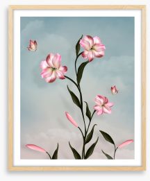Peeping petal butterflies Framed Art Print 97075303