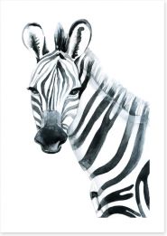 Watercolour zebra