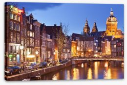 Amsterdam dusk Stretched Canvas 98311018