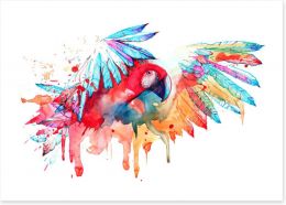 Tropical parrot Art Print 98453842