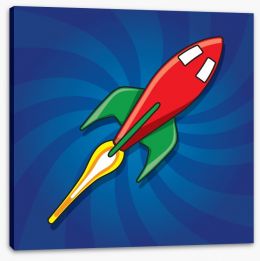 Rockets and Robots Stretched Canvas 98513150