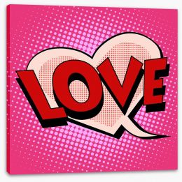 Pop art love Stretched Canvas 98615625