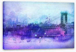 Manhattan Bridge hues Stretched Canvas 99043267