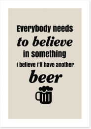 Believe in beer Art Print AA00143