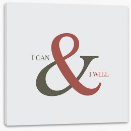 Can and will Stretched Canvas AA00178
