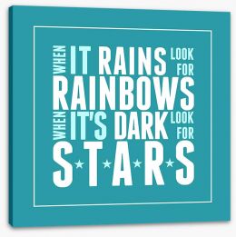 Rainbows and stars Stretched Canvas CM00015