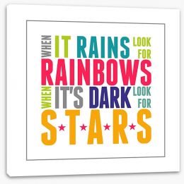 Rainbows and stars Stretched Canvas CM00017