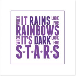 Rainbows and stars Art Print CM00018