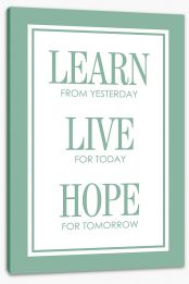 Live for today Stretched Canvas CM00159