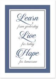 Live for today Art Print CM00162