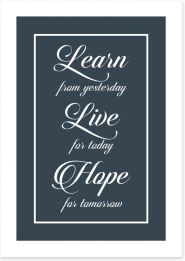 Live for today Art Print CM00167
