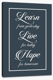 Live for today Stretched Canvas CM00167