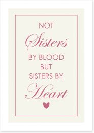 Sisters by heart Art Print CM00214