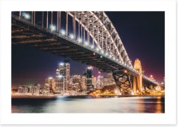 Sydney by night Art Print CS0018
