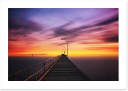 Altona Pier sunset Art Print FB0016
