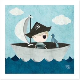 All aboard the pirate ship Art Print KB0001