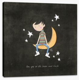 To the moon and back Stretched Canvas KB0006