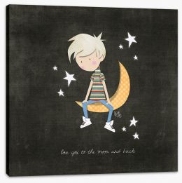To the moon and back Stretched Canvas KB0007